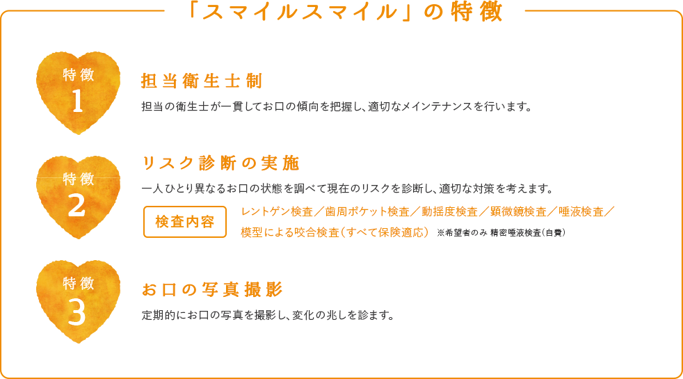 スマイルスマイルの特徴