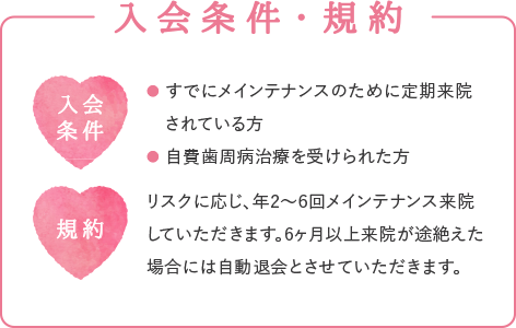 入会条件・規約